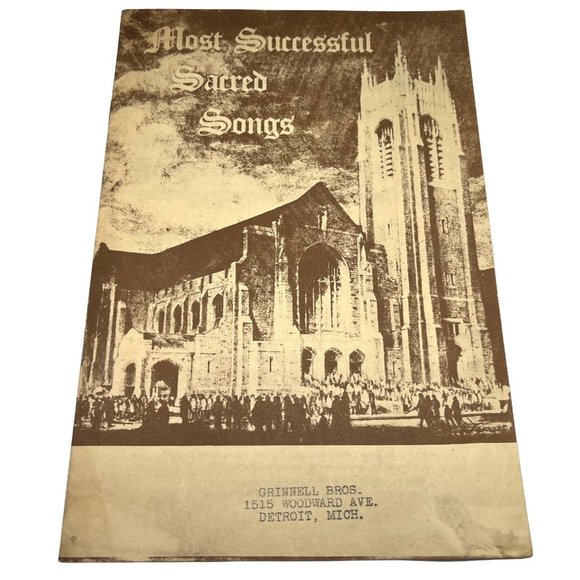 Grinnell Bros Most Successful Sacred Songs Songbook Vintage Sheet Music - Picture 1 of 10